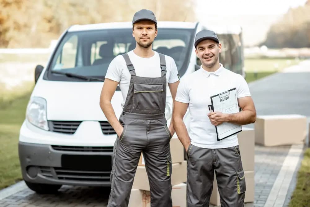 A team of professional delivery drivers